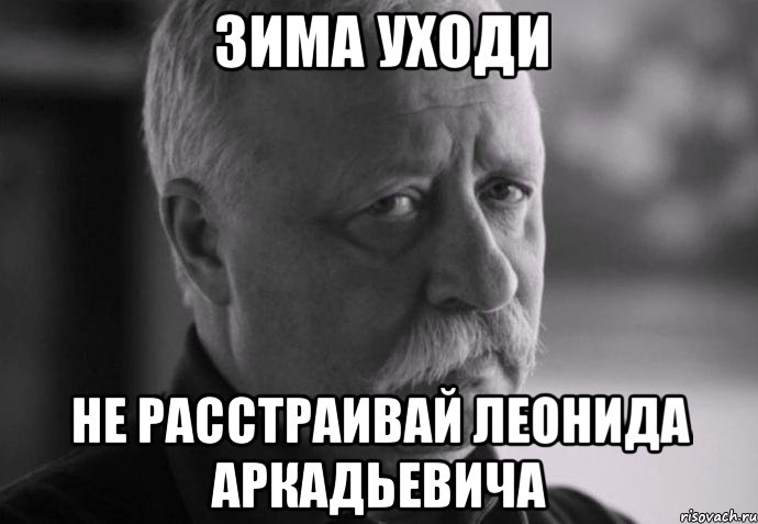 зима уходи не расстраивай леонида аркадьевича, Мем Не расстраивай Леонида Аркадьевича