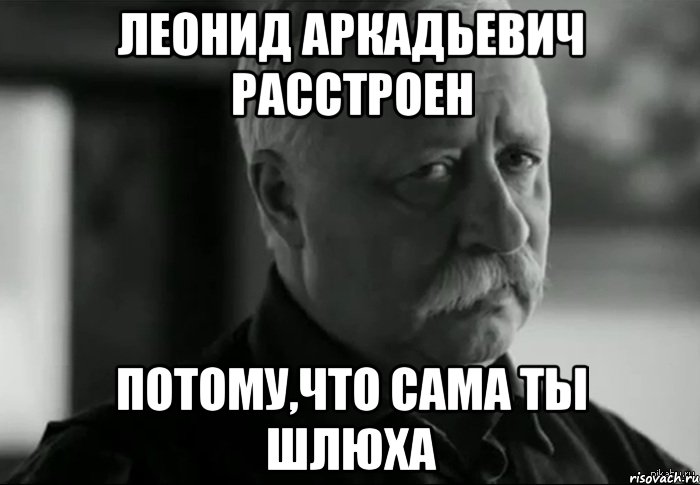 леонид аркадьевич расстроен потому,что сама ты шлюха, Мем Не расстраивай Леонида Аркадьевича