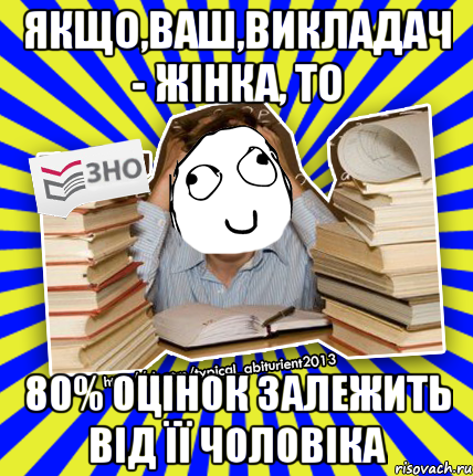 якщо,ваш,викладач - жінка, то 80% оцінок залежить від її чоловіка, Мем Мен кнець