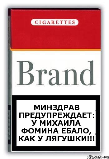 Минздрав предупреждает: у Михаила Фомина ебало, как у лягушки!!!, Комикс Минздрав