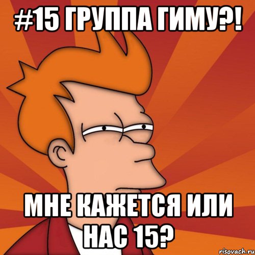 #15 группа гиму?! мне кажется или нас 15?, Мем Мне кажется или (Фрай Футурама)