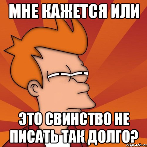 мне кажется или это свинство не писать так долго?, Мем Мне кажется или (Фрай Футурама)