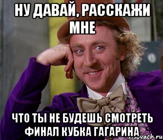 ну давай, расскажи мне что ты не будешь смотреть финал кубка гагарина, Мем мое лицо