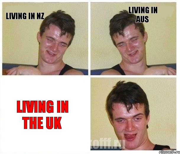 living in NZ living in AUS living in the UK, Комикс Не хочу (10 guy)