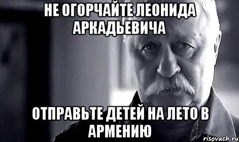 не огорчайте леонида аркадьевича отправьте детей на лето в армению, Мем Не огорчай Леонида Аркадьевича