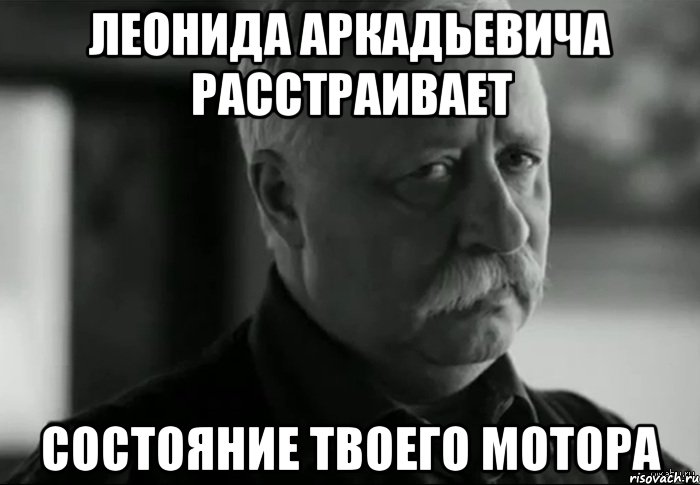 леонида аркадьевича расстраивает состояние твоего мотора, Мем Не расстраивай Леонида Аркадьевича