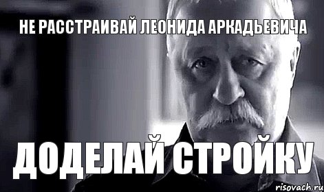 не расстраивай леонида аркадьевича доделай стройку, Мем Не огорчай Леонида Аркадьевича