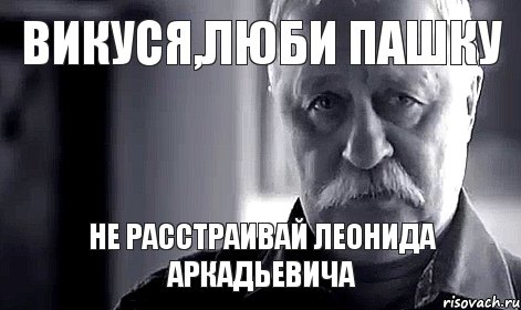 Викуся,люби пашку не расстраивай леонида аркадьевича, Мем Не огорчай Леонида Аркадьевича