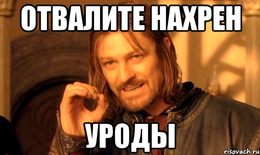 отвалите нахрен уроды, Мем Нельзя просто так взять и (Боромир мем)