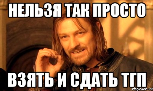 нельзя так просто взять и сдать тгп, Мем Нельзя просто так взять и (Боромир мем)