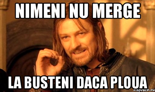 nimeni nu merge la busteni daca ploua, Мем Нельзя просто так взять и (Боромир мем)