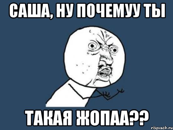 саша, ну почемуу ты такая жопаа??, Мем Ну почему