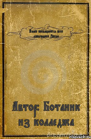 Книга посвящается всем двоичникам России Автор: Ботаник из колледжа, Комикс обложка книги