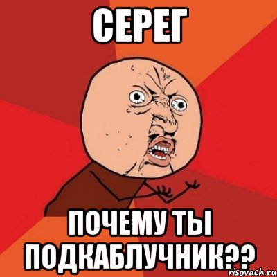 серег почему ты подкаблучник??, Мем Почему