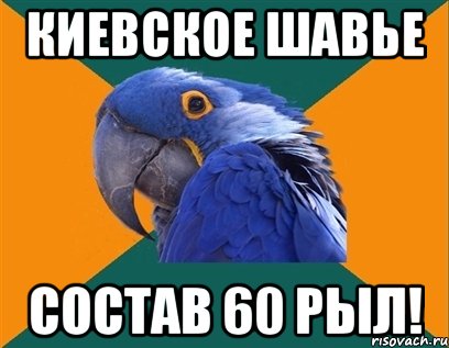 киевское шавье состав 60 рыл!, Мем Попугай параноик