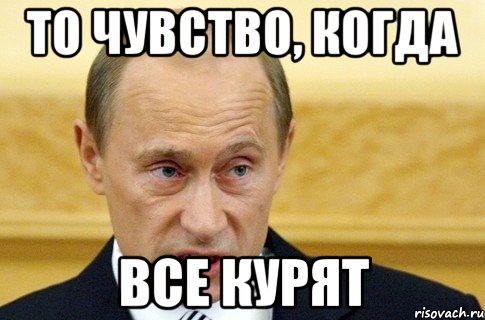 то чувство, когда все курят, Мем путин