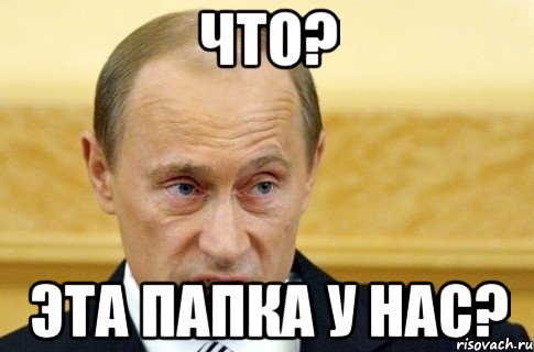что? эта папка у нас?, Мем путин