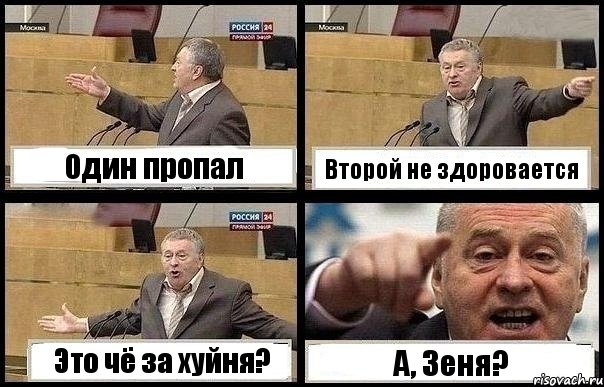 Один пропал Второй не здоровается Это чё за хуйня? А, Зеня?, Комикс с Жириновским