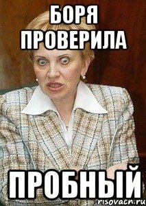 боря проверила пробный