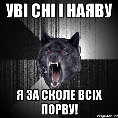 уві сні і наяву я за сколе всіх порву!, Мем Сумасшедший волк