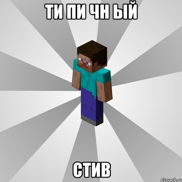 ти пи чн ый стив, Мем Типичный игрок Minecraft