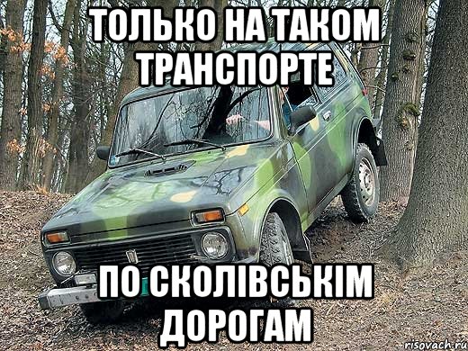 только на таком транспорте по сколівськім дорогам, Мем типичный водитель ВАЗ-2121