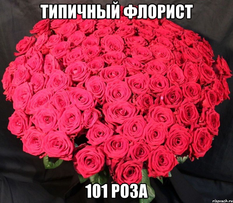 типичный флорист 101 роза