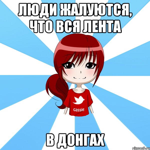 люди жалуются, что вся лента в донгах, Мем типичный твиттерский касси