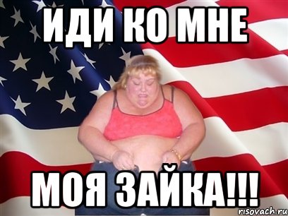 иди ко мне моя зайка!!!, Мем Толстая американка