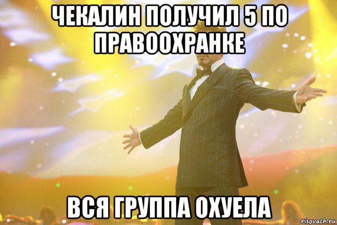 чекалин получил 5 по правоохранке вся группа охуела, Мем Тони Старк (Роберт Дауни младший)