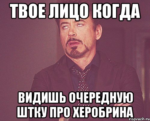 твое лицо когда видишь очередную штку про херобрина, Мем твое выражение лица