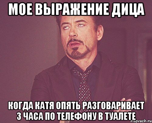 мое выражение дица когда катя опять разговаривает 3 часа по телефону в туалете, Мем твое выражение лица