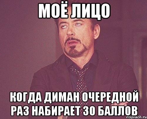 моё лицо когда диман очередной раз набирает 30 баллов, Мем твое выражение лица