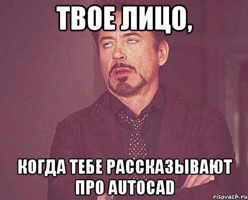 твое лицо, когда тебе рассказывают про autocad, Мем твое выражение лица