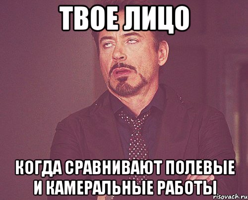 твое лицо когда сравнивают полевые и камеральные работы, Мем твое выражение лица