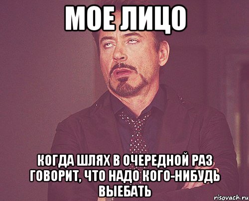 мое лицо когда шлях в очередной раз говорит, что надо кого-нибудь выебать, Мем твое выражение лица