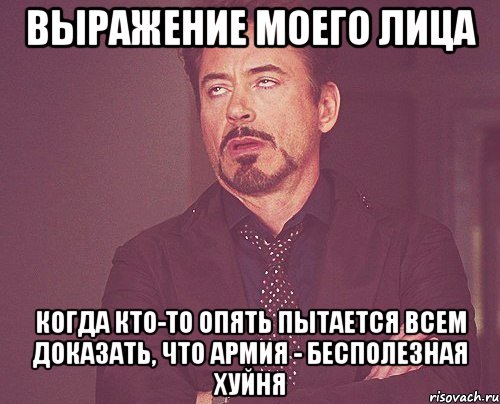 выражение моего лица когда кто-то опять пытается всем доказать, что армия - бесполезная хуйня, Мем твое выражение лица