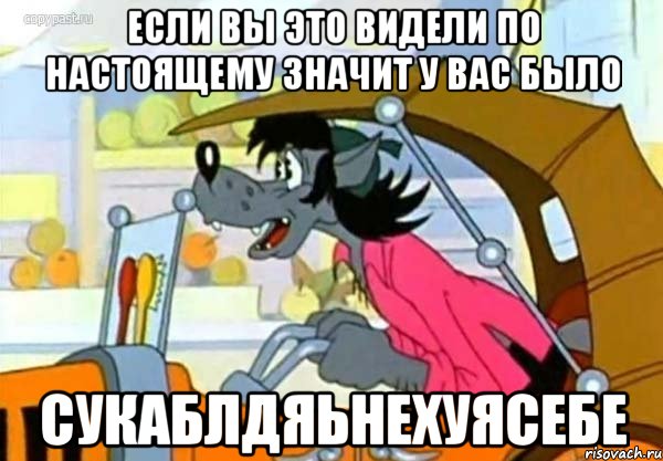 если вы это видели по настоящему значит у вас было сукаблдяьнехуясебе, Мем Волк