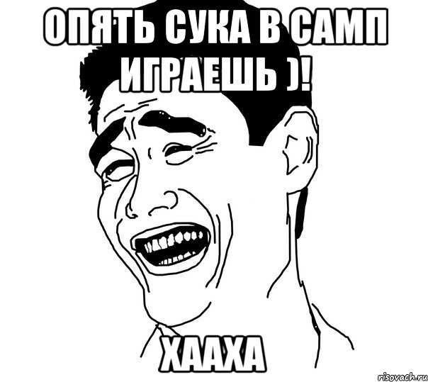 опять сука в самп играешь )! хааха, Мем Яо минг