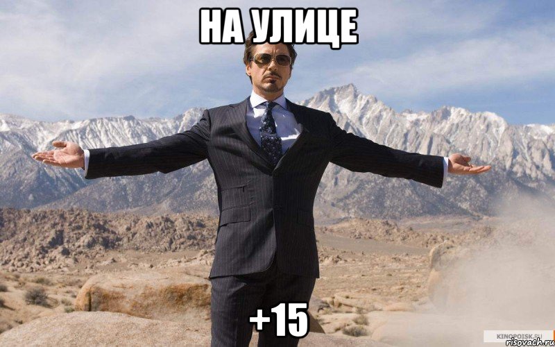 на улице +15, Мем железный человек