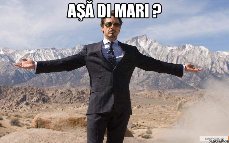 aşă di mari ? , Мем железный человек