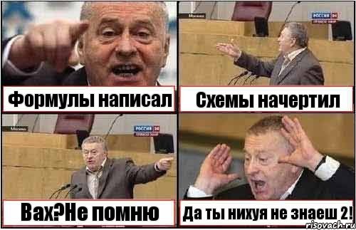 Формулы написал Схемы начертил Вах?Не помню Да ты нихуя не знаеш 2!, Комикс жиреновский