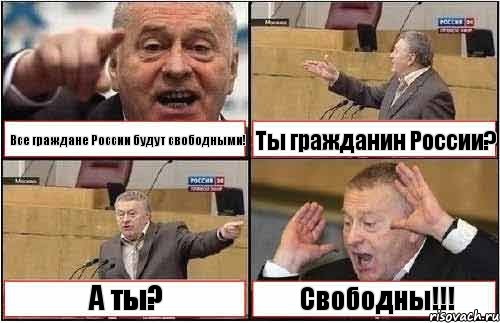 Все граждане России будут свободными! Ты гражданин России? А ты? Свободны!!!, Комикс жиреновский