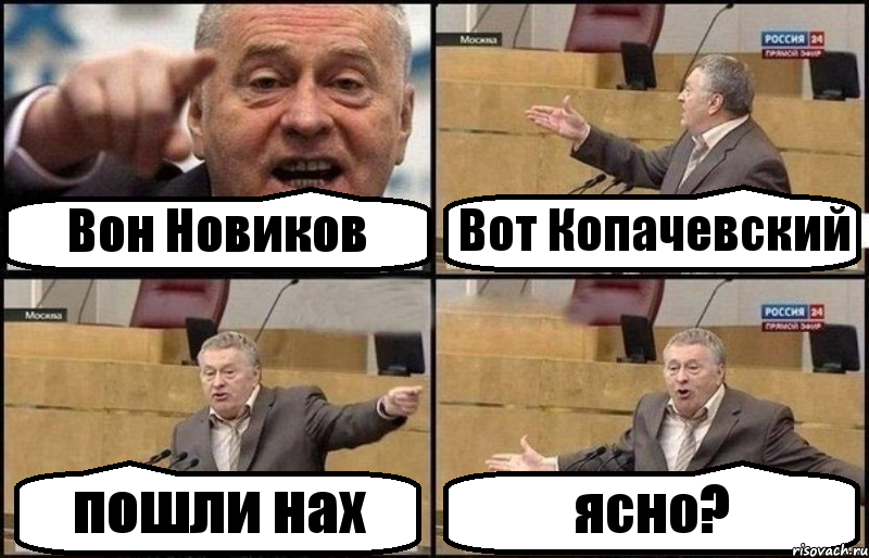 Вон Новиков Вот Копачевский пошли нах ясно?, Комикс Жириновский