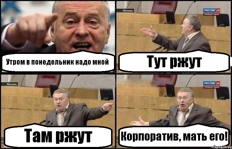 Утром в понедельник надо мной Тут ржут Там ржут Корпоратив, мать его!, Комикс Жириновский