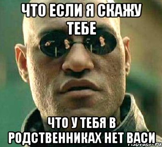 что если я скажу тебе что у тебя в родственниках нет васи, Мем  а что если я скажу тебе