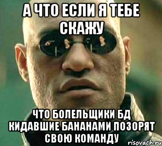 а что если я тебе скажу что болельщики бд кидавшие бананами позорят свою команду, Мем  а что если я скажу тебе