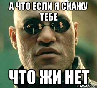 а что если я скажу тебе что жи нет