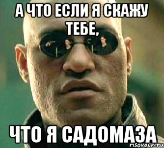 а что если я скажу тебе, что я садомаза