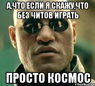 а,что если я скажу,что без читов играть просто космос, Мем  а что если я скажу тебе